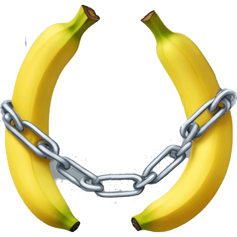 Bananas wrapped in a chain emoji