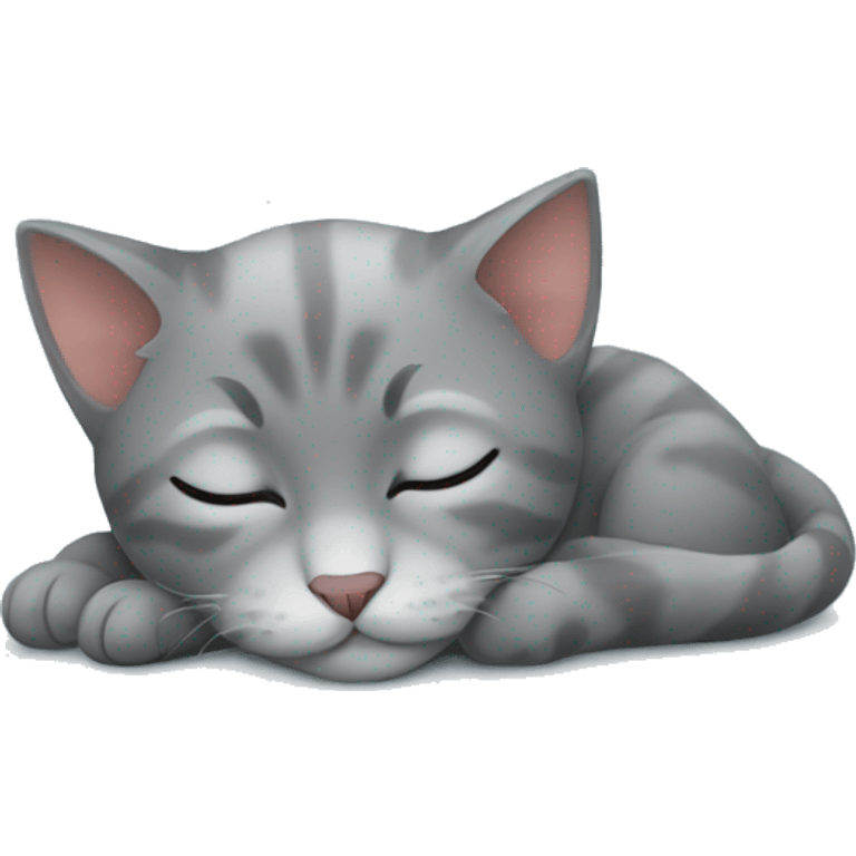 grey kitten sleeping  emoji