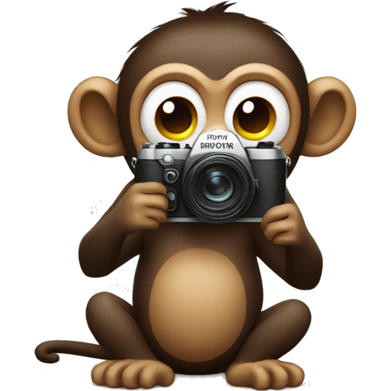 Monkey with camera emoji