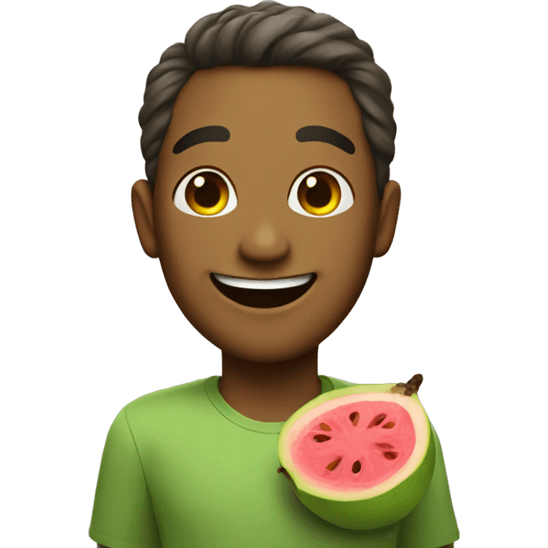 guava smiling emoji