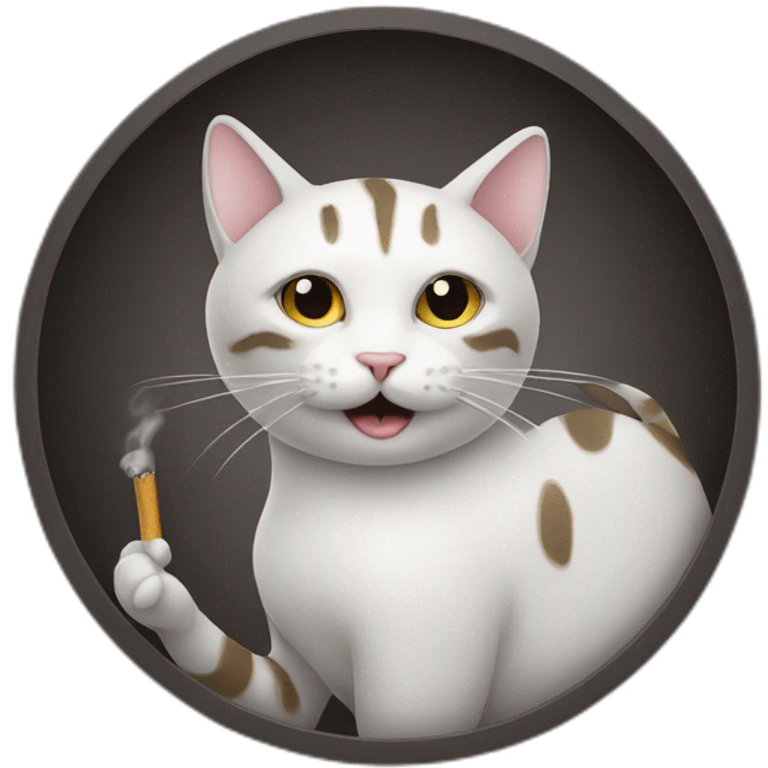 A cat inside no smoking circle emoji