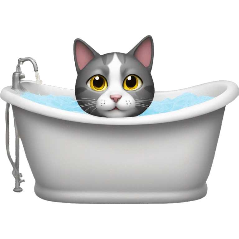 Cat in bath emoji