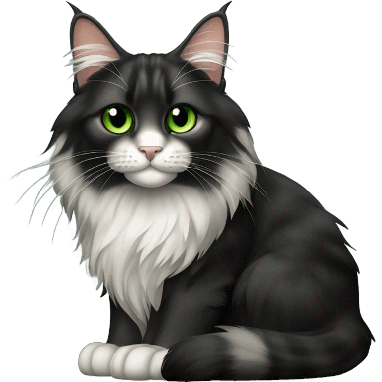 Maine Coon black cat emoji