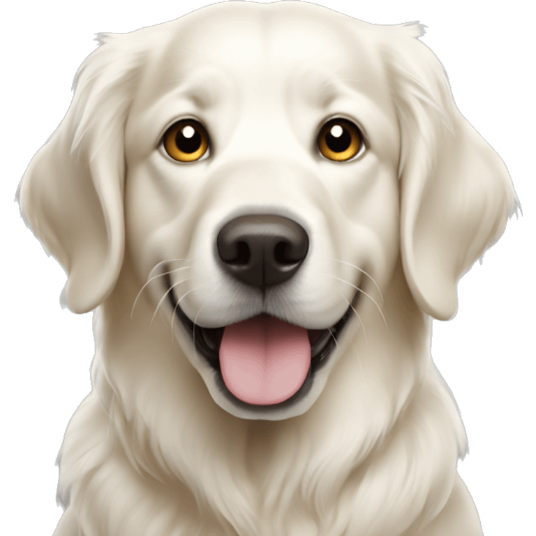 white golden retriever  emoji