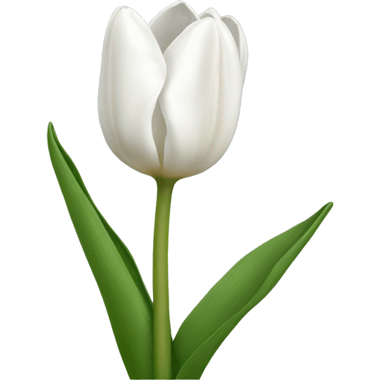 White tulipes  emoji