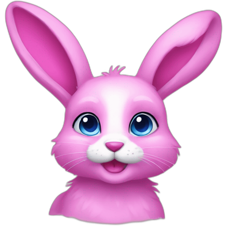 pink and blue fursona bunny emoji