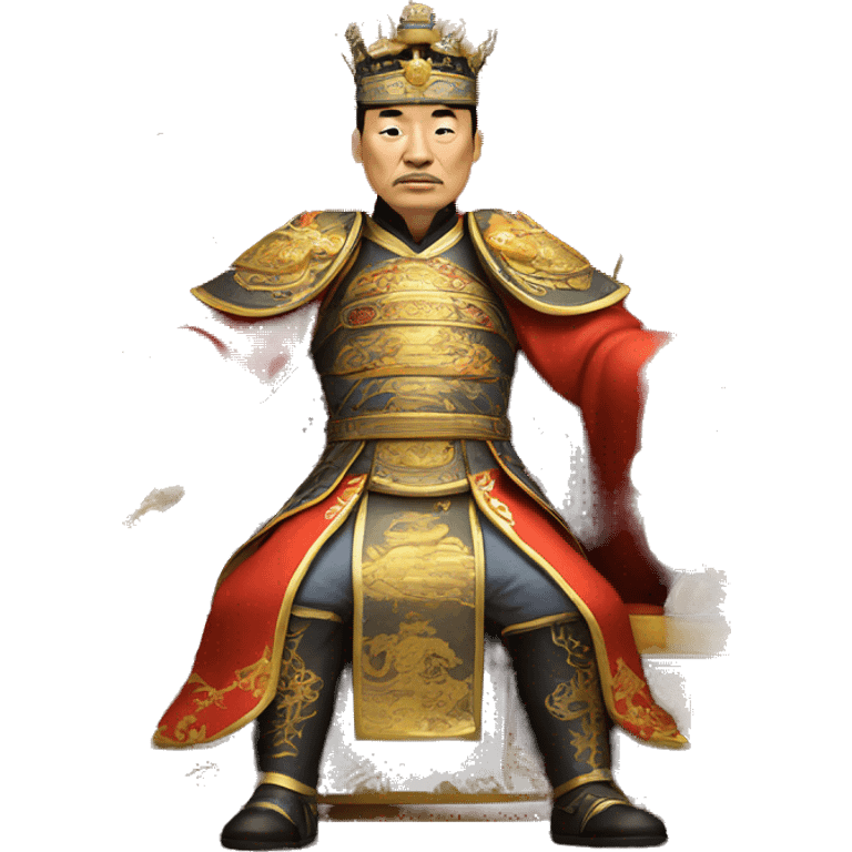 Chinese emperor on a throne  emoji