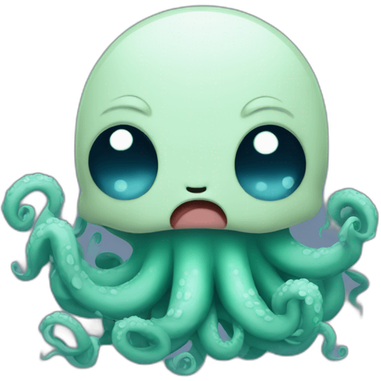 cute kraken cute face crying  emoji