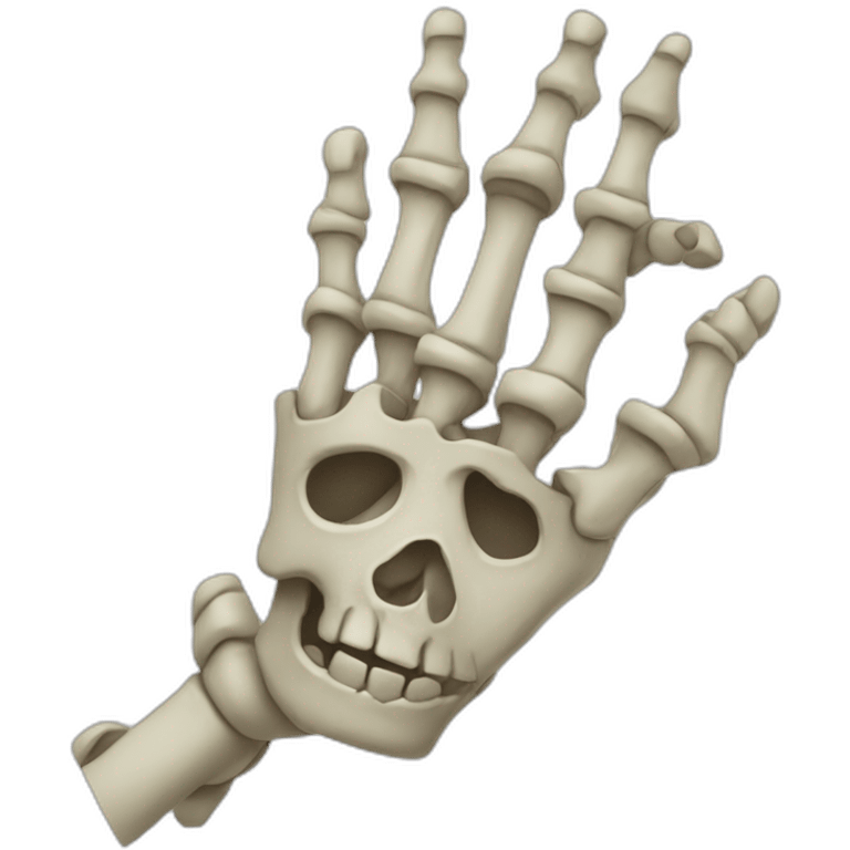 skeleton shaka ("hang loose") emoji