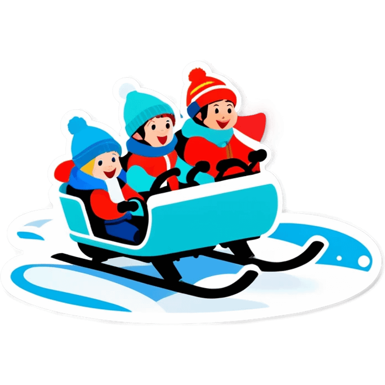 A group that drives Schneemobil in the winter emoji