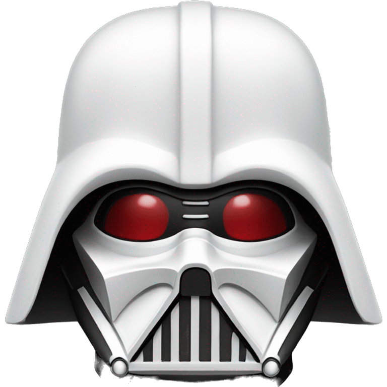 White darth Vader with red highlights emoji