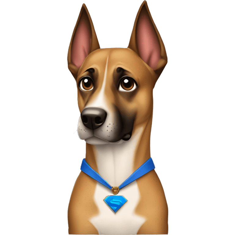 logo superman dog malinois with lulu emoji