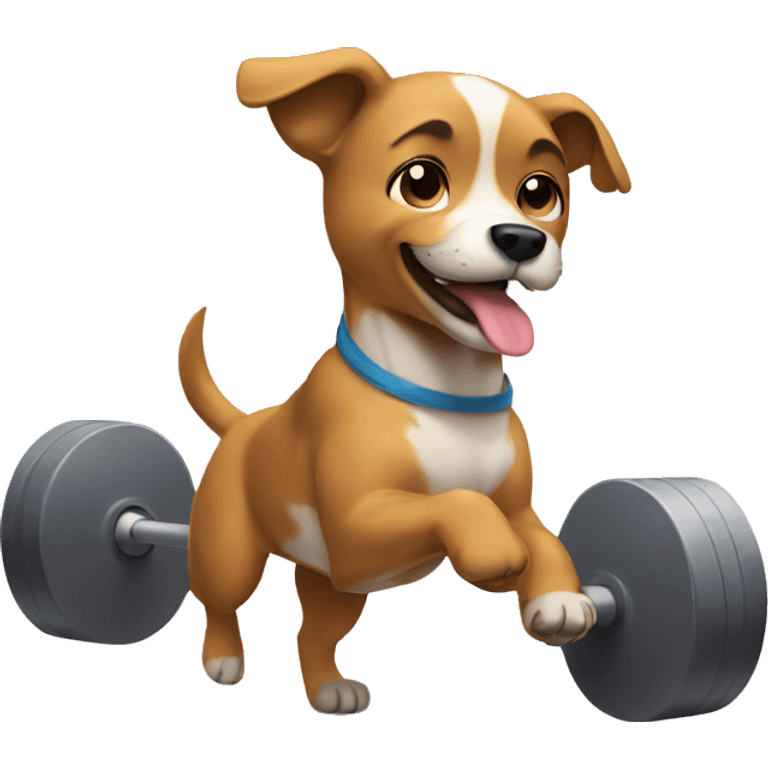 Dog working out  emoji