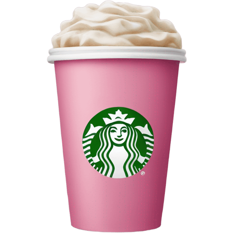 Pink Starbucks emoji