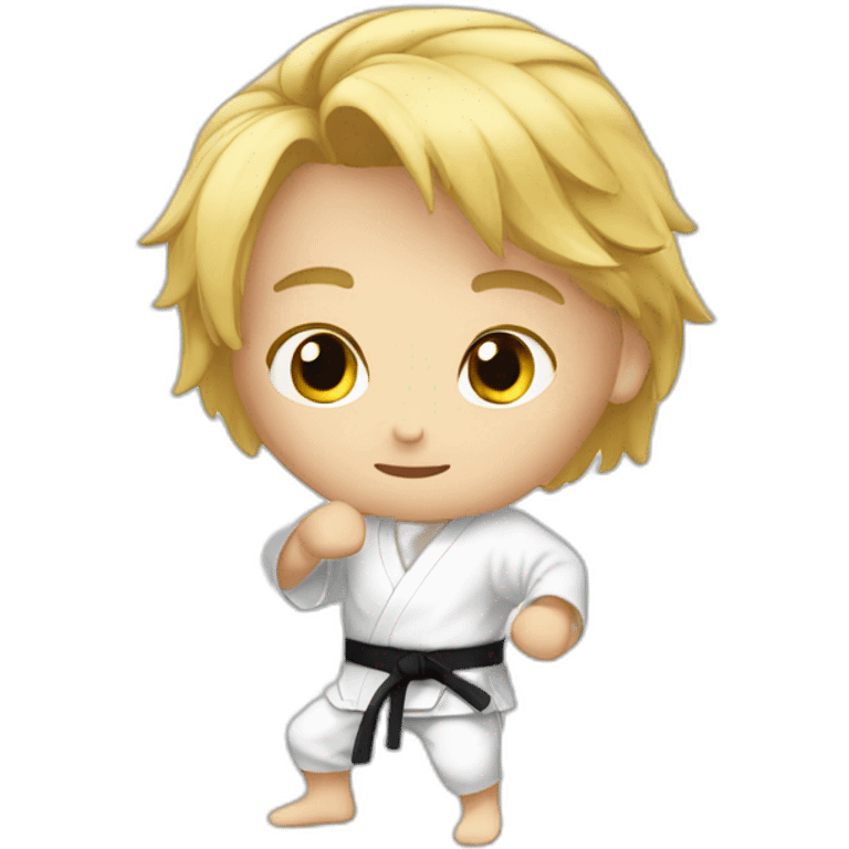 blond kid do karate blond hair emoji