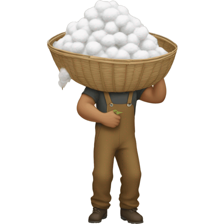 man harvesting cotton emoji