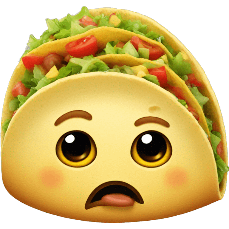 Taco with big lips  emoji