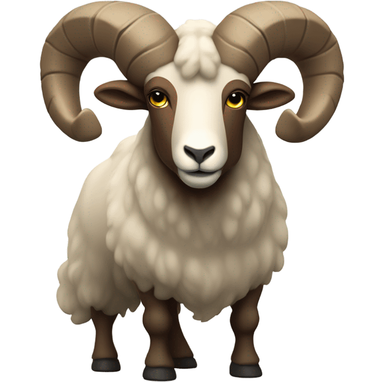 Ram with long horns emoji