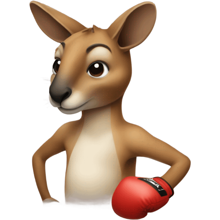 Kangaroo with boxing gloves on emoji