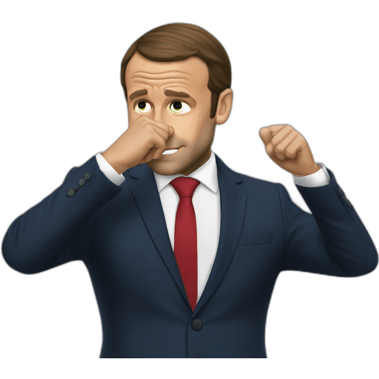 Macron dab emoji