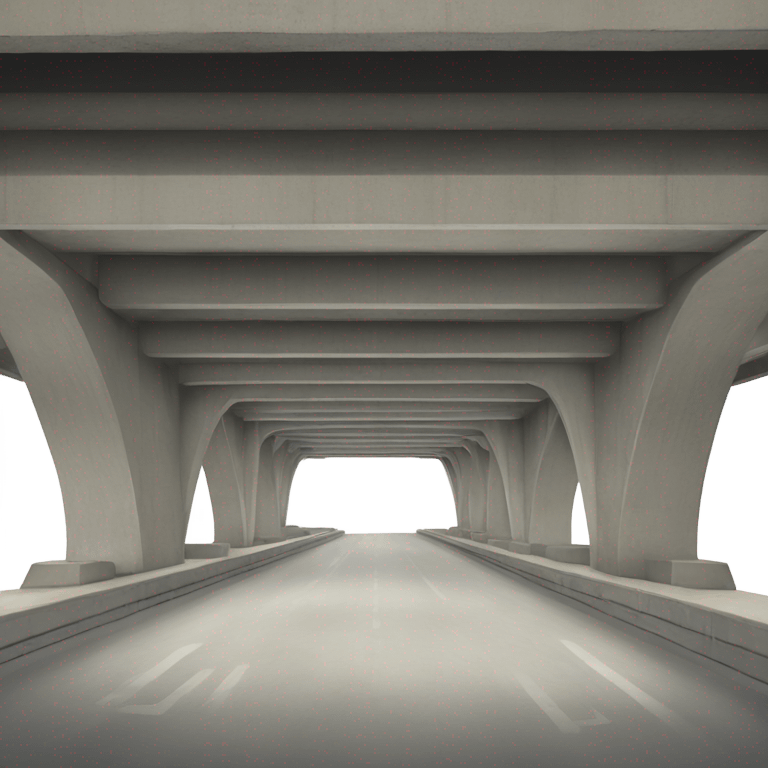 Under a highway overpass emoji