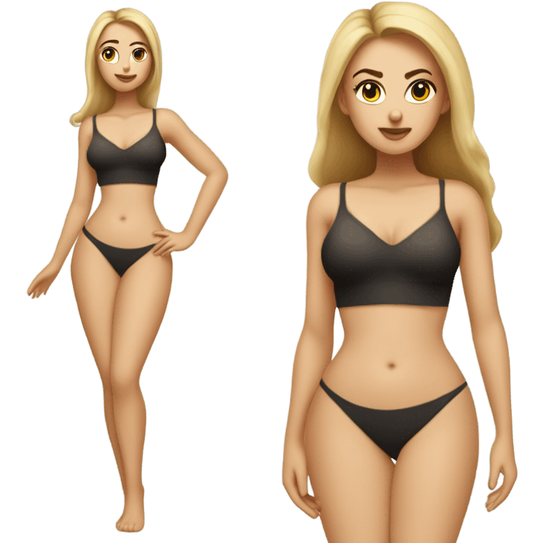 Slim-Thicc caucasian woman posing (hourglass figure) emoji