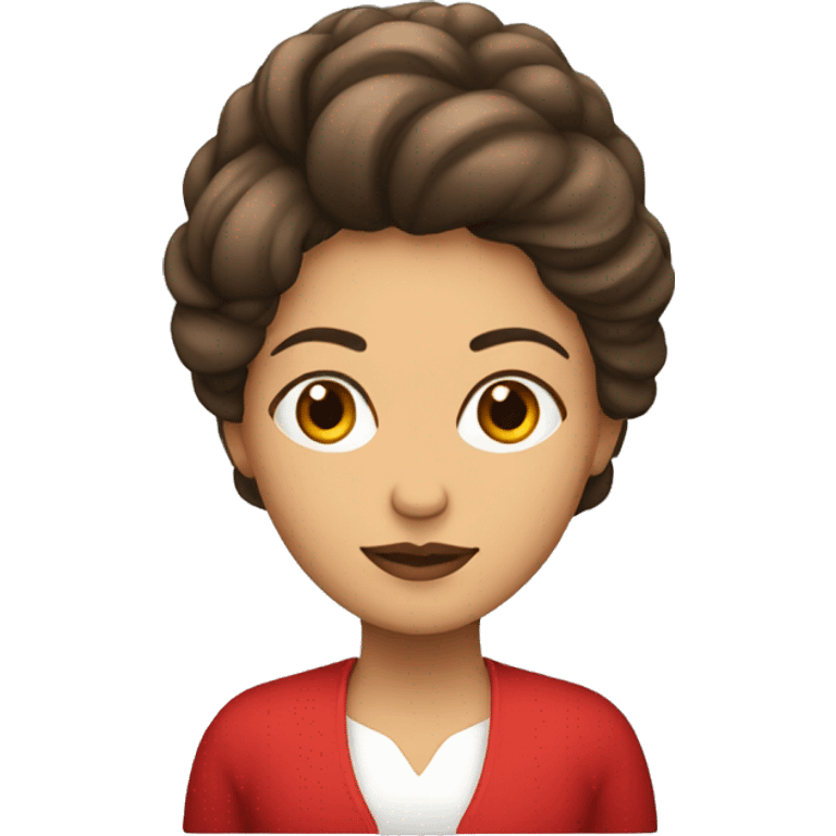 mujer con pelo rojo largo emoji