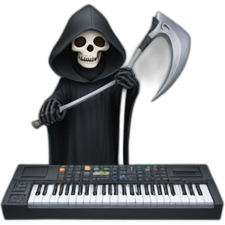 grim reaper with a keyboard scythe emoji