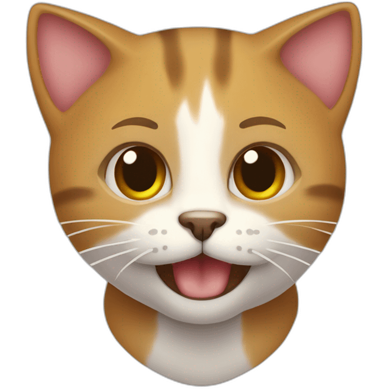 Gato riendose escandalosamente  emoji