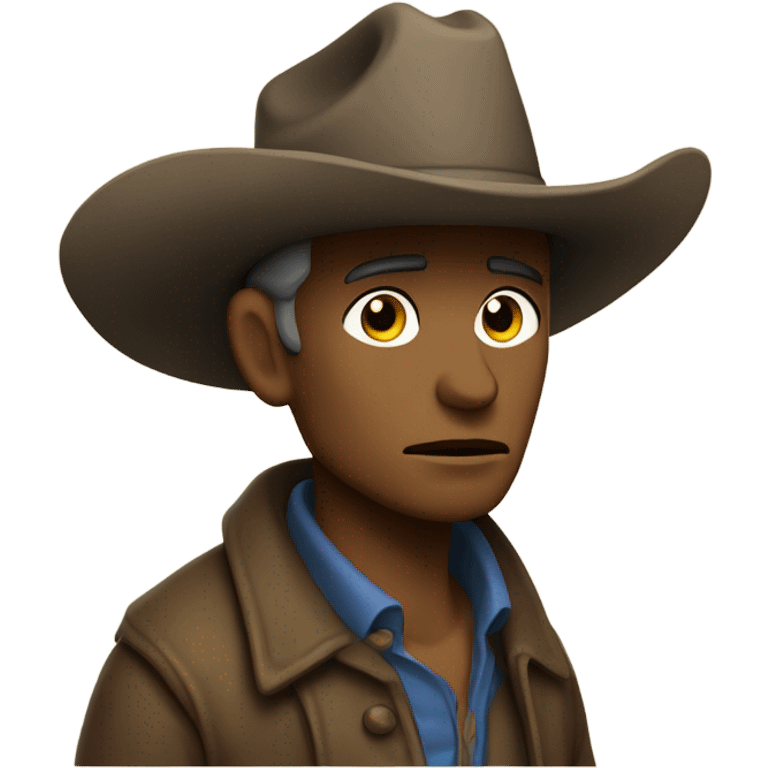 Sad cowboy emoji