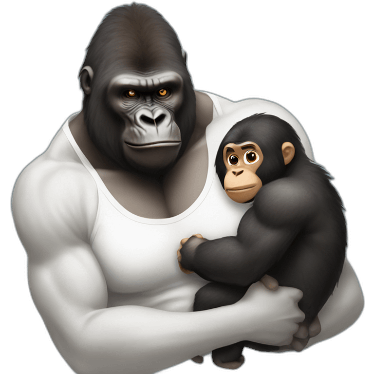 Buff Gorilla holding Kim Kardashian emoji