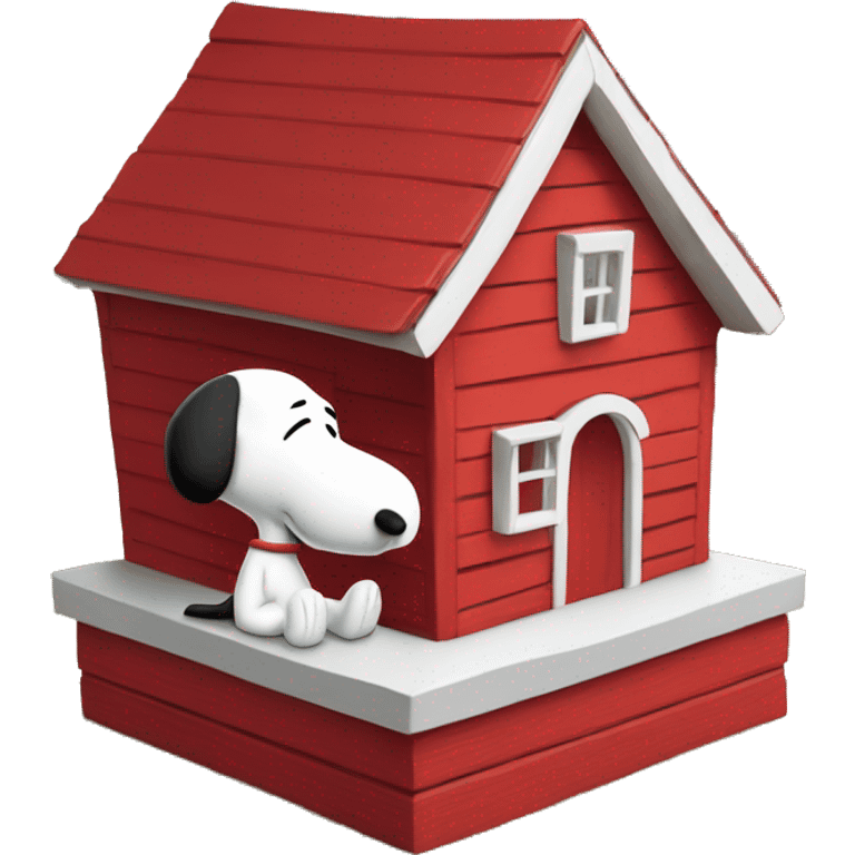 Snoopy on his red house emoji