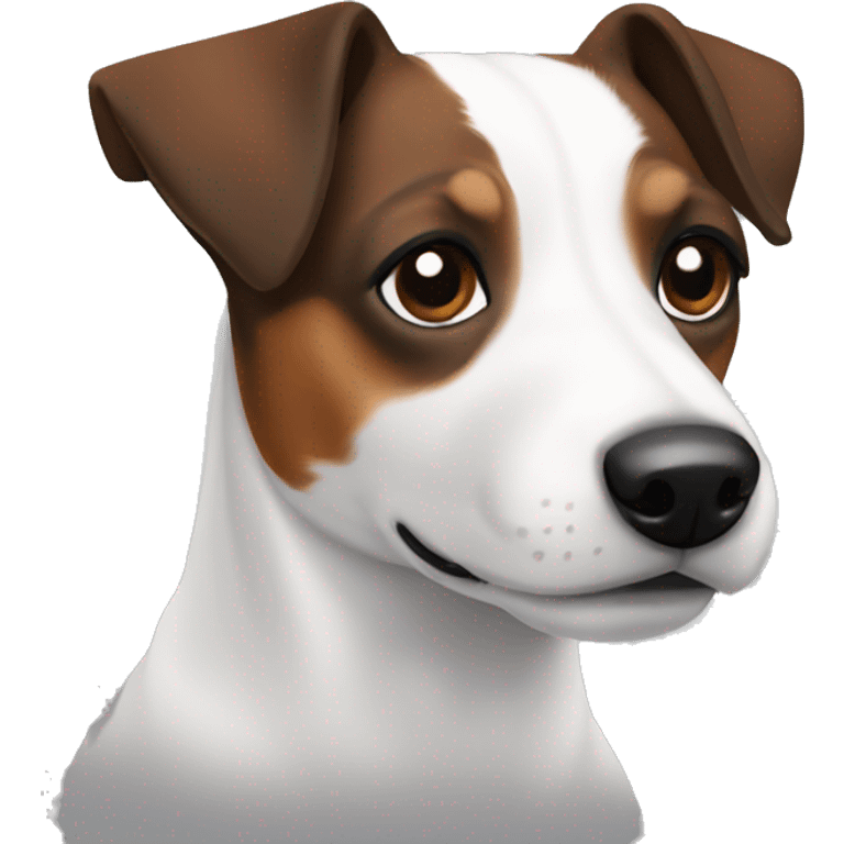 jack russell, black brown and white emoji