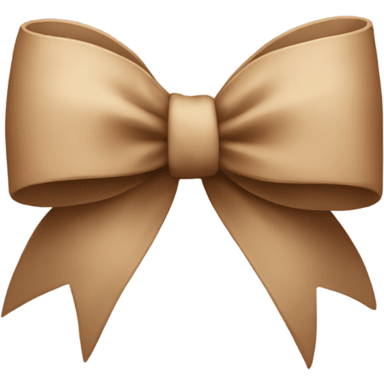 brown bow with beige star emoji