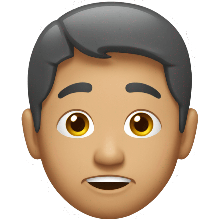 Kyrgyz man have a surprised emoji