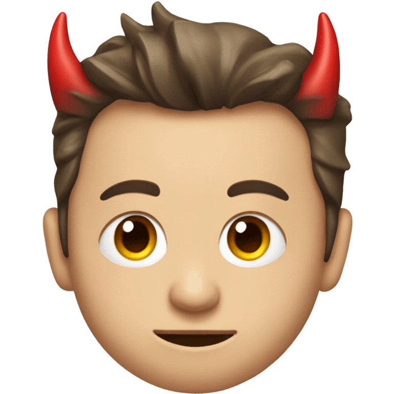 Elon musk with small devil horns  emoji