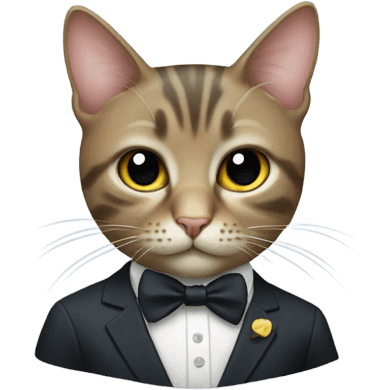 Cat with suit  emoji