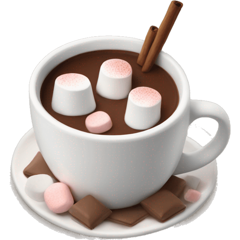 Hot chocolate and marshmallows  emoji