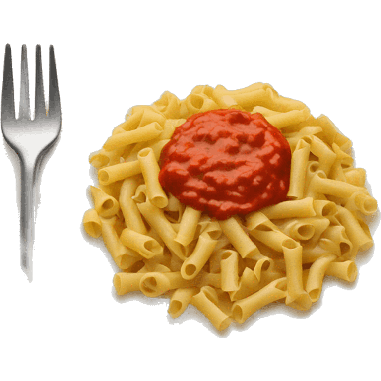 Plate with pasta and sauce emoji