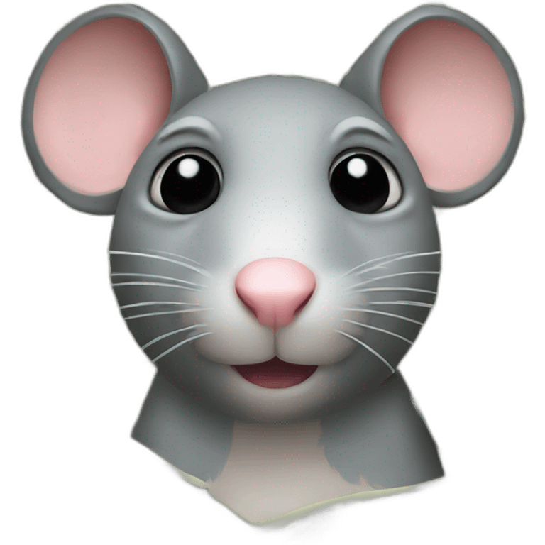 Rat with cash eyes emoji