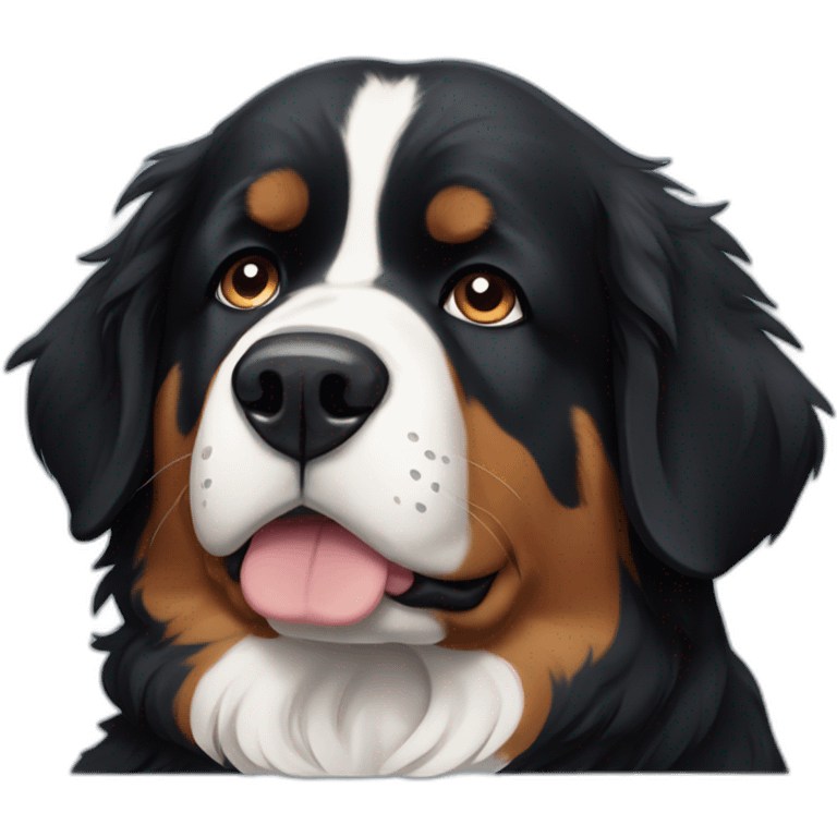 Bernese mountain dog sad emoji