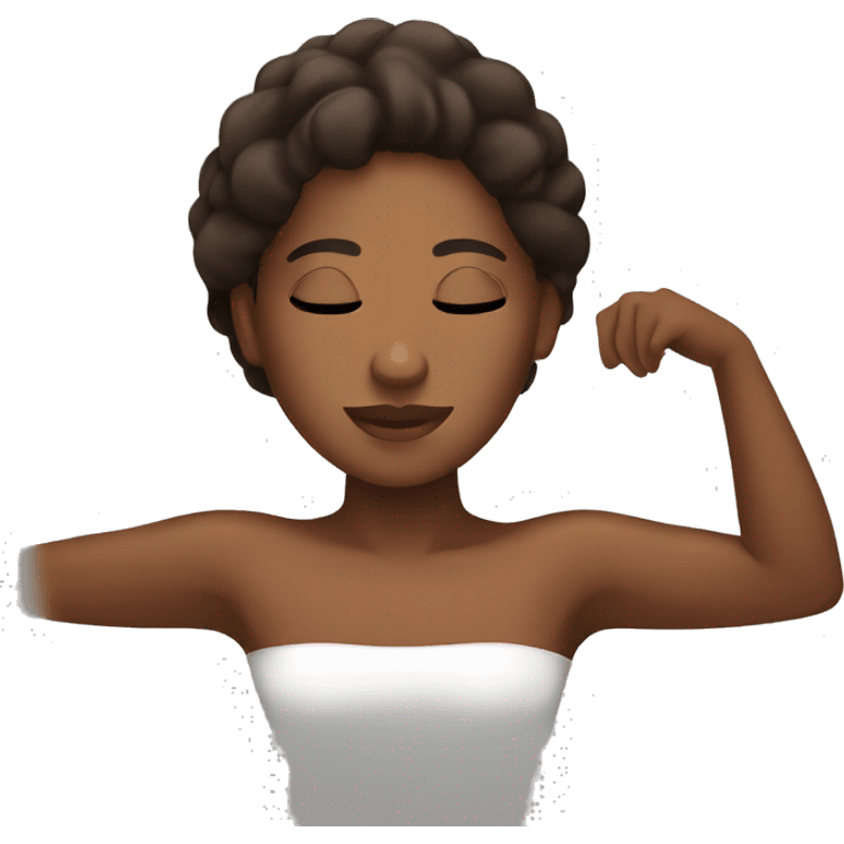 Massage with brown skin emoji