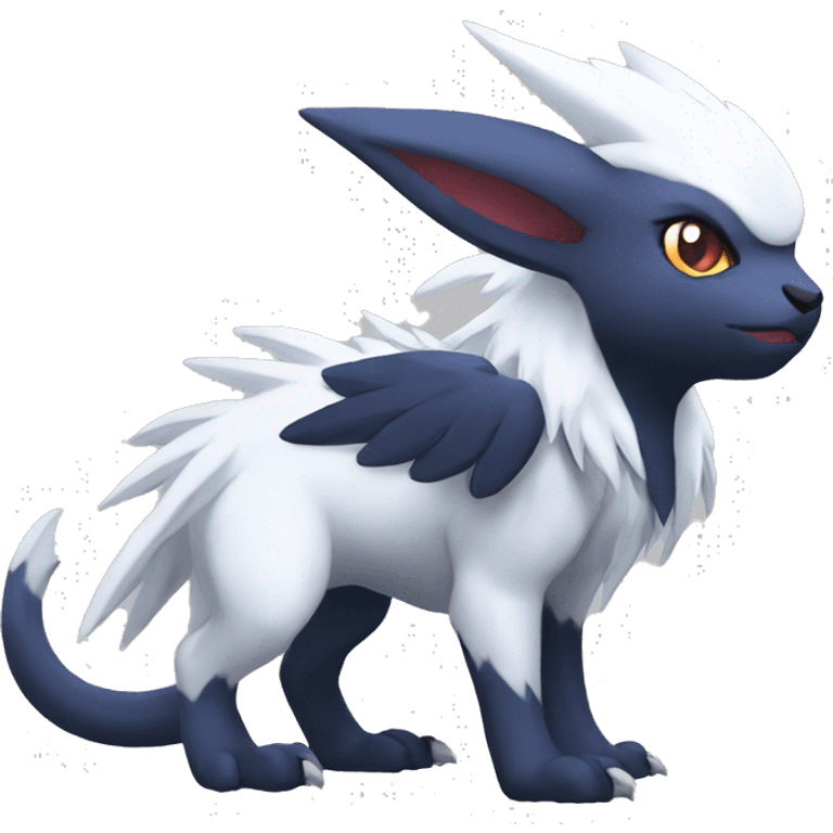 Edgy Cool Kawaii Baby Nargacuga-Absol-Pokémon Full Body Detailed High Quality emoji