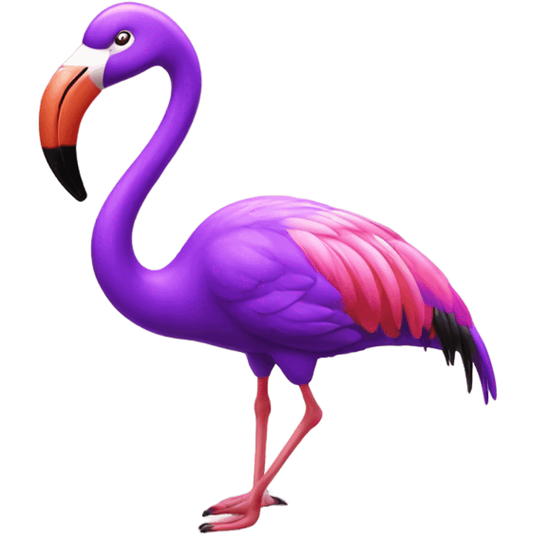 purple flamingo twerking emoji