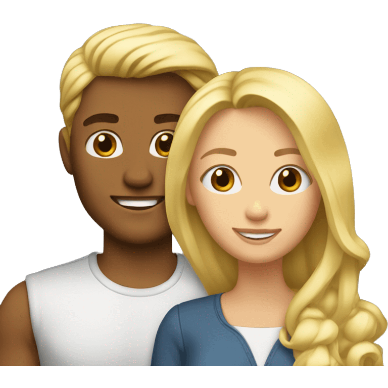 blonde et brun couple  emoji