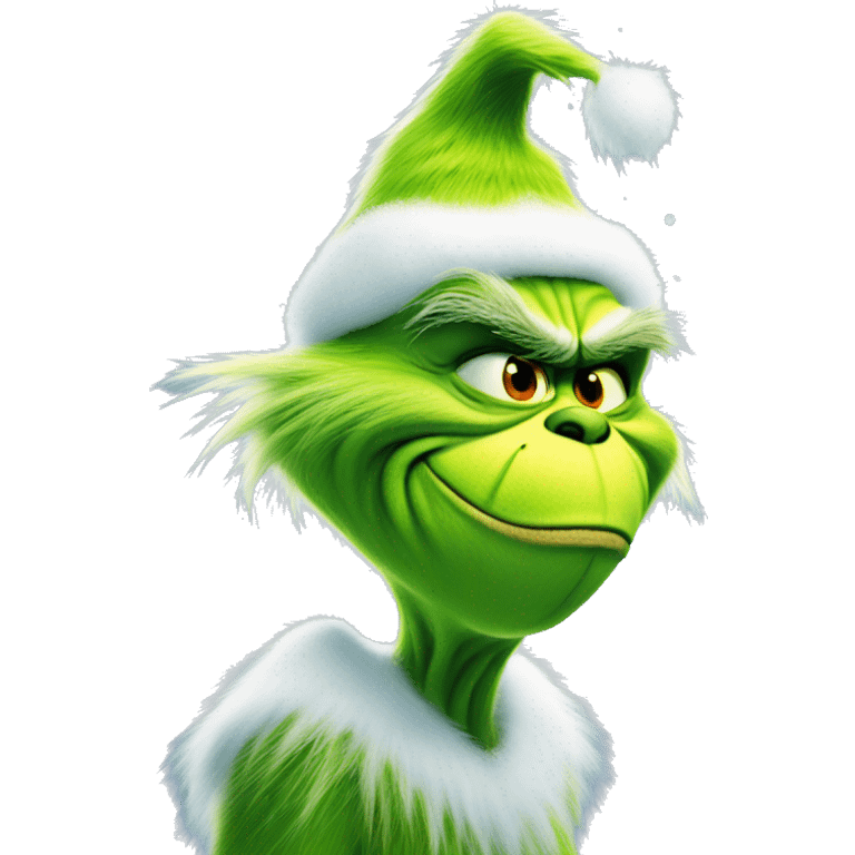 The grinch with snow emoji