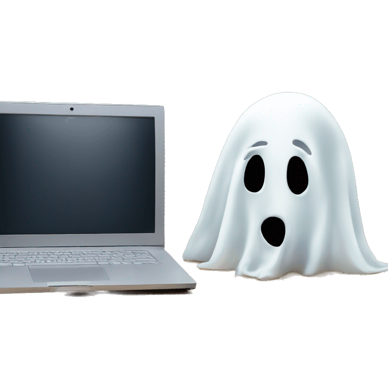 ghost behind its computer emoji