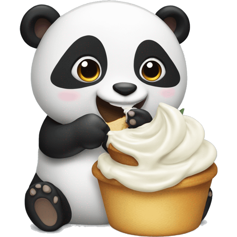 Panda eating I’ve cream emoji