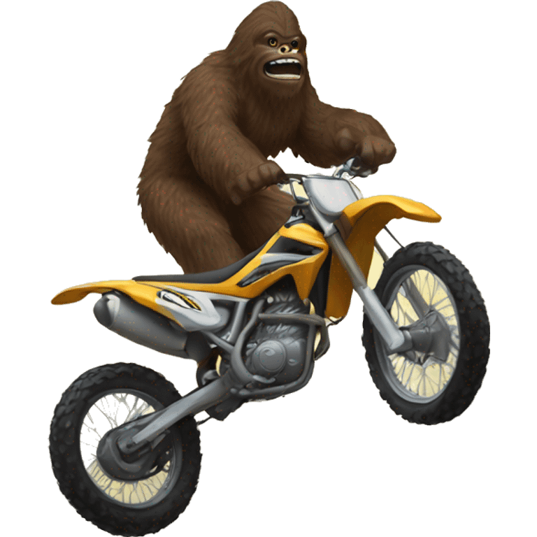 Bigfoot on a dirtbike  emoji