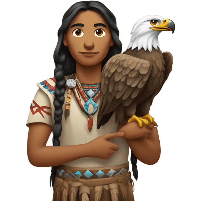 Native American with eagle emoji